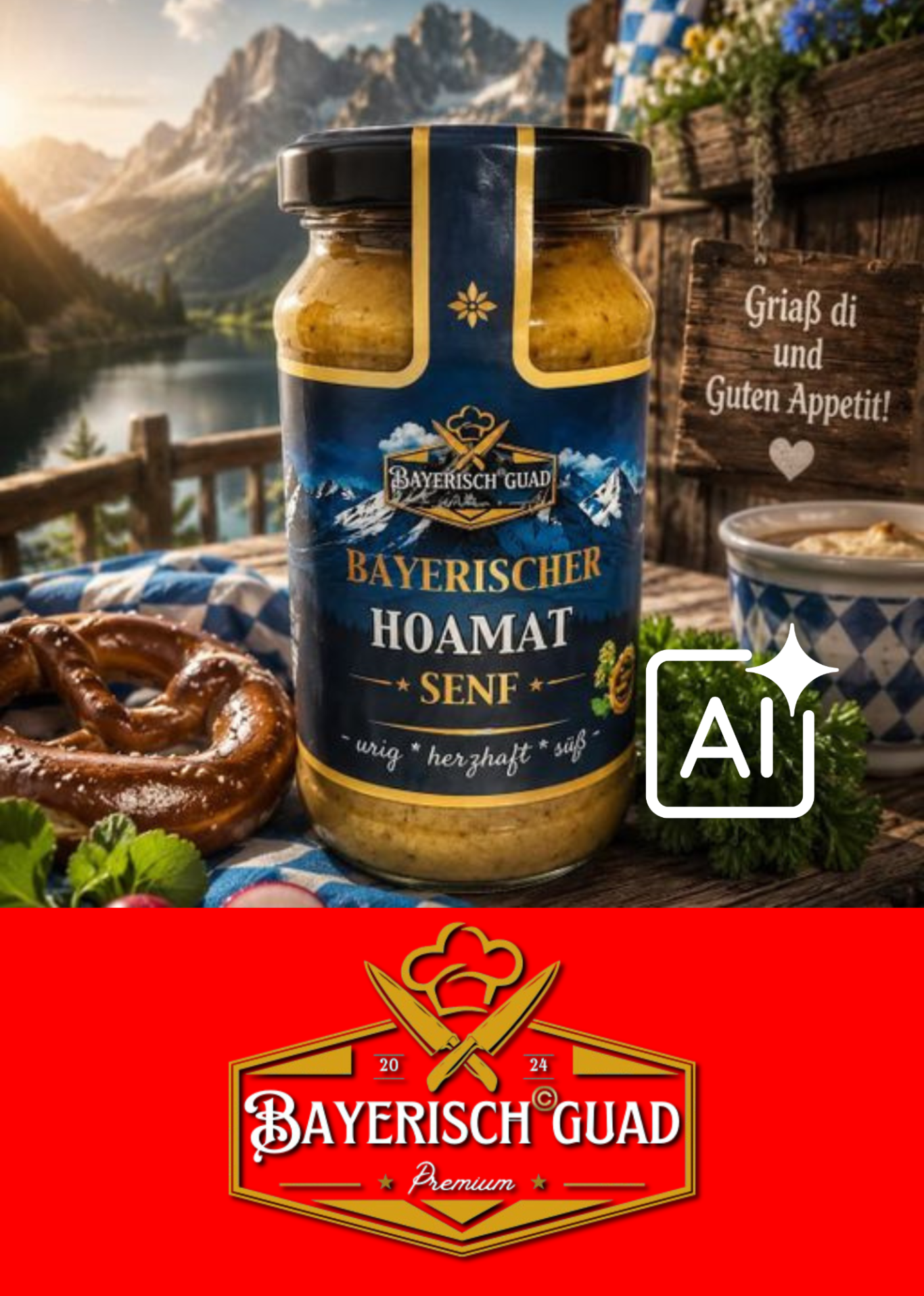 KI generiertes Hoamatsenf Bild