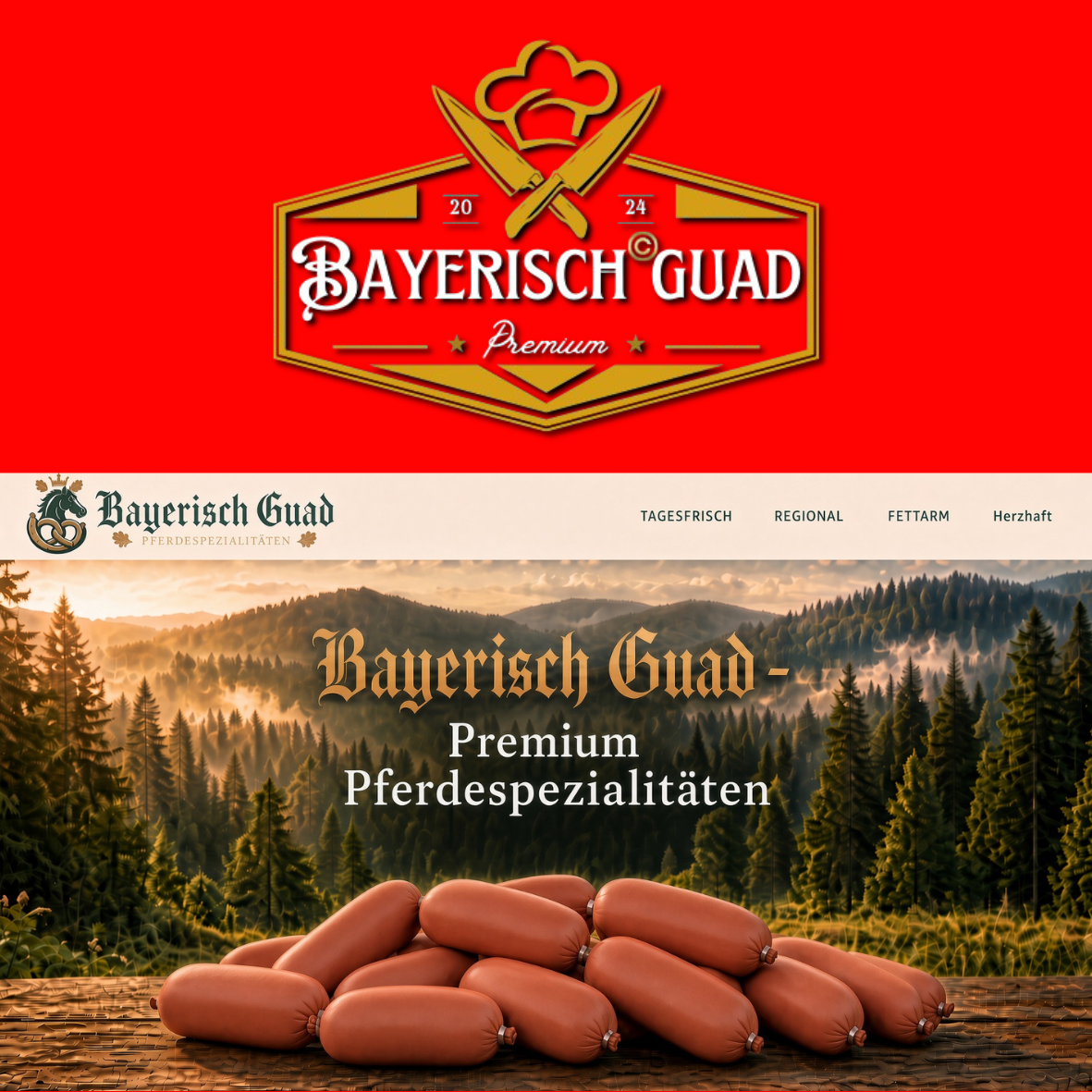 Genussvolle, herzhaft gesunde Rosswürste Genussvolle Rosswurst