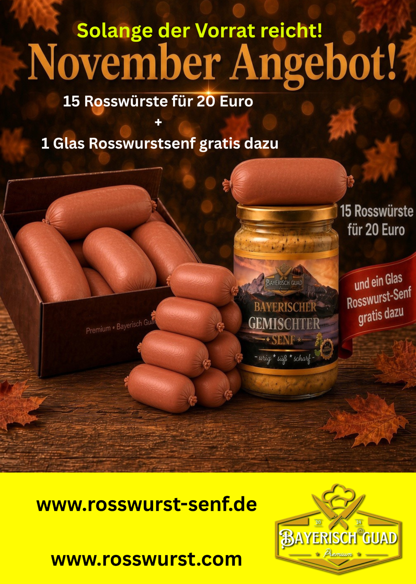 November Angebot Rosswurstsenf Gratis